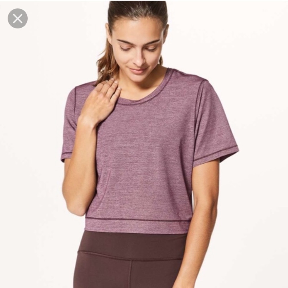 Lululemon dark adobe run the day short sleeve
